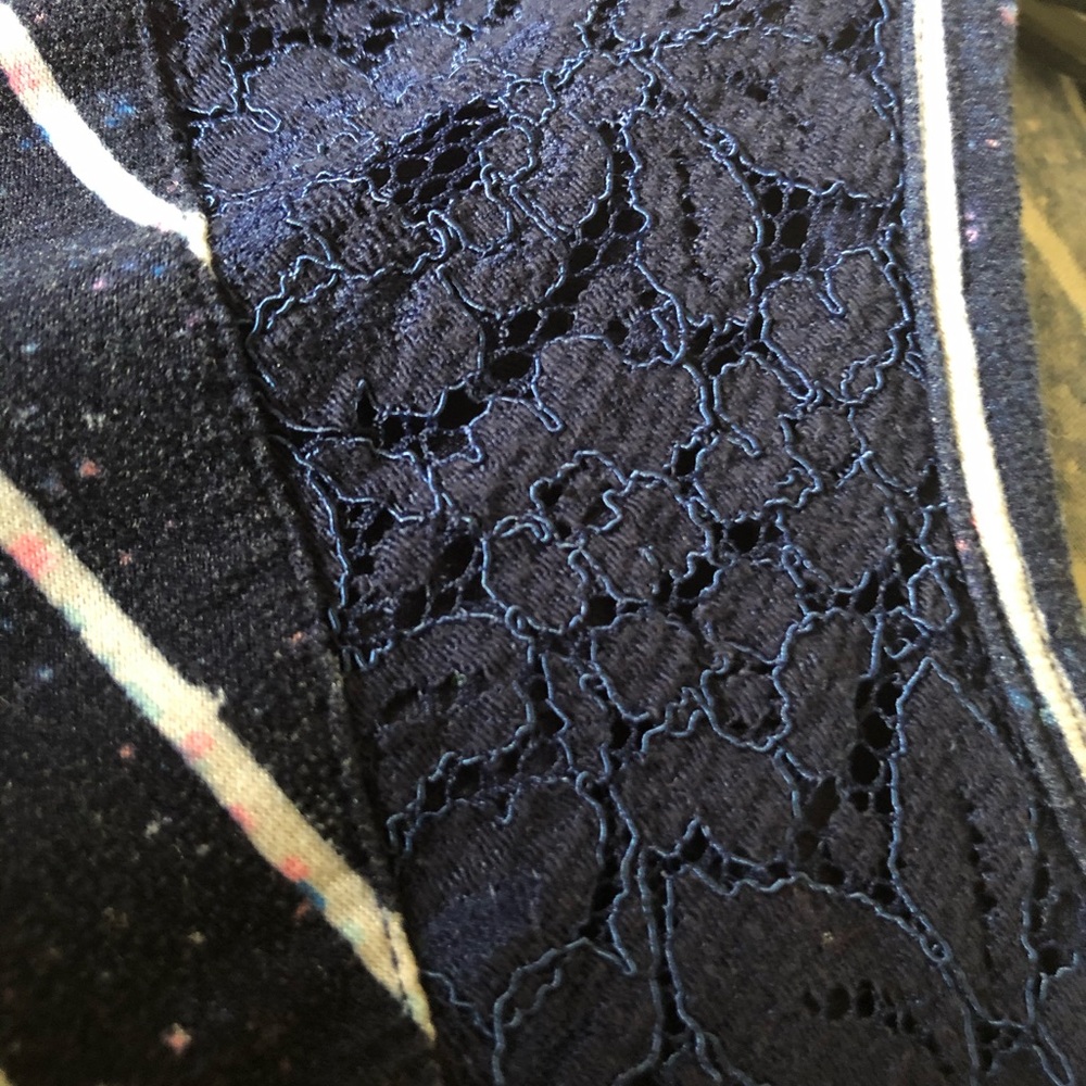 Navy Blue confetti top